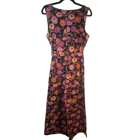 Princess Highway Floral Size 8 Linen Blend Jumpsuit Belt Black Multicolor NWT - Picture 3 of 13